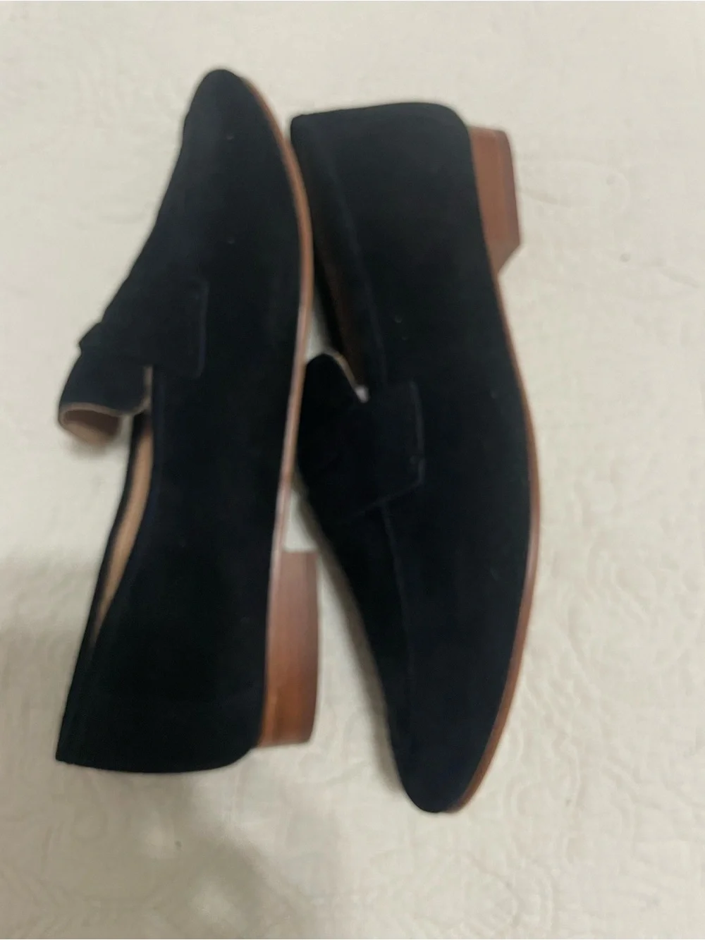 Quince Black Suede Women's Penny Loafers-BRAND NEW Size 7